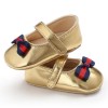 Velcro Design Bow Decor Soft Shoes for Baby Girl children's clothing