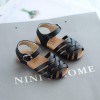 dropship kids clothing toddle girls shoes Sandals Velcro weave Sandals 