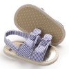Baby Bow Decor Striped Magic Tape Sandals Children Shoes