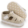 Baby Canvas Hollow Out Magic Tape Comfy Sandals Baby Shoes 