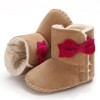 Baby Girls Bow Decor Winter Fur Snow Boots Girls Shoes