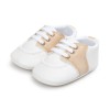 Baby Non-Slip Color Block Lace Up Sneakers Cheap Kid Shoes 