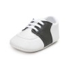 Baby Non-Slip Color Block Lace Up Sneakers Cheap Kid Shoes 