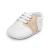 Baby Non-Slip Color Block Lace Up Sneakers Cheap Kid Shoes 