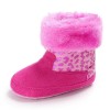 Baby Girls Solid Printed Winter Fur Boots Children Shoes