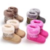 Baby Girls Solid Printed Winter Fur Boots Children Shoes