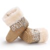 Baby Girls Solid Printed Winter Fur Boots Children Shoes