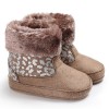 Baby Girls Solid Printed Winter Fur Boots Children Shoes