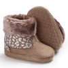 Baby Girls Solid Printed Winter Fur Boots Children Shoes