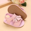 Baby Girl Solid Color Tassel Decor Velcro Strap Sandals