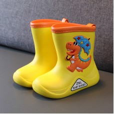 EVA Children's Rain Shoes, Little Dinosaur Cartoon Water Boots, Girls' Rain Boots, Little Children's Strap Water Shoes, Large Pattern Soles